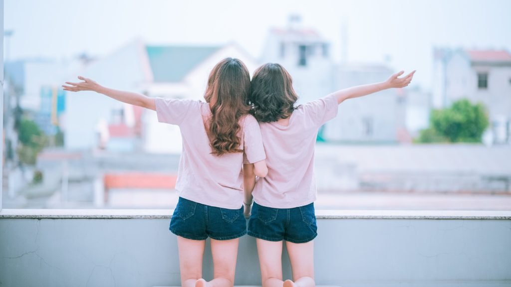 sisters enjoying their sisterhood